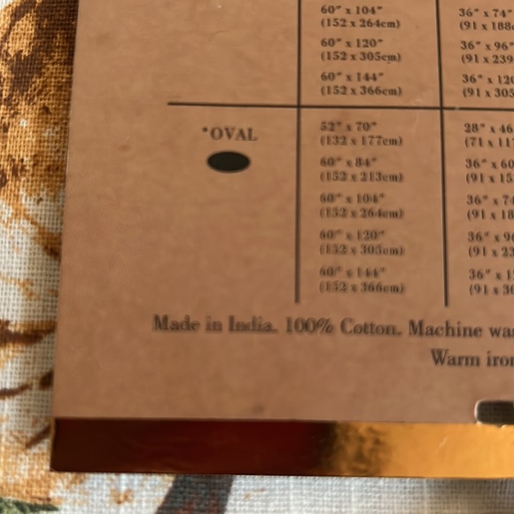 House & Garden Tablecloth 60”x84” Pumpkin Fall Thanksgiving New - Picture 3 of 3